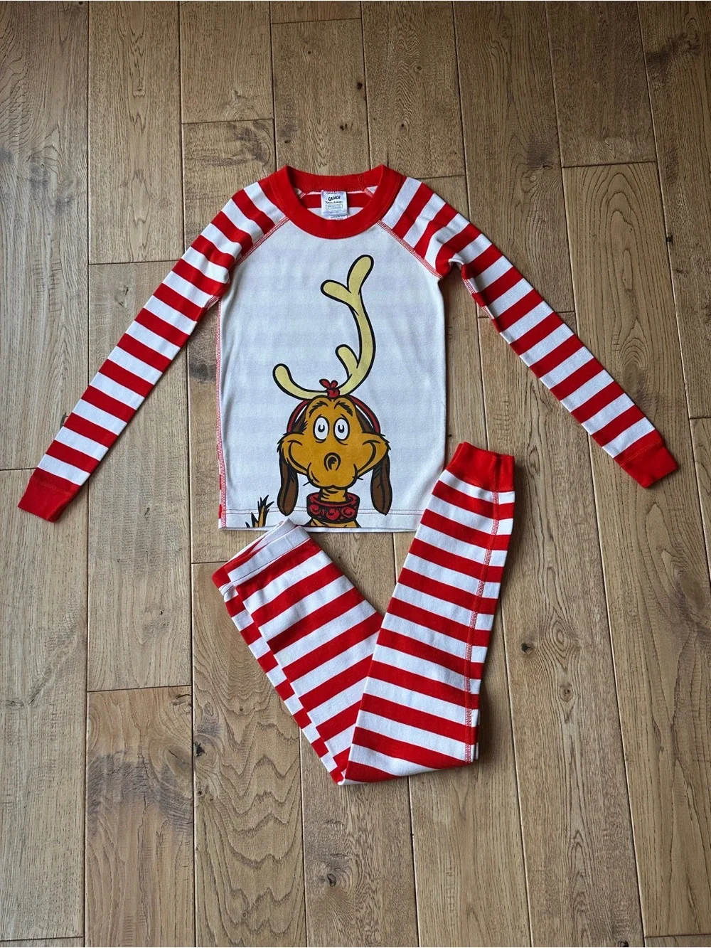 Hanna Andersson Dr. Seuss Grinch Max the Dog Pajamas size 6-7